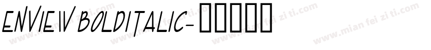 Enview BoldItalic字体转换